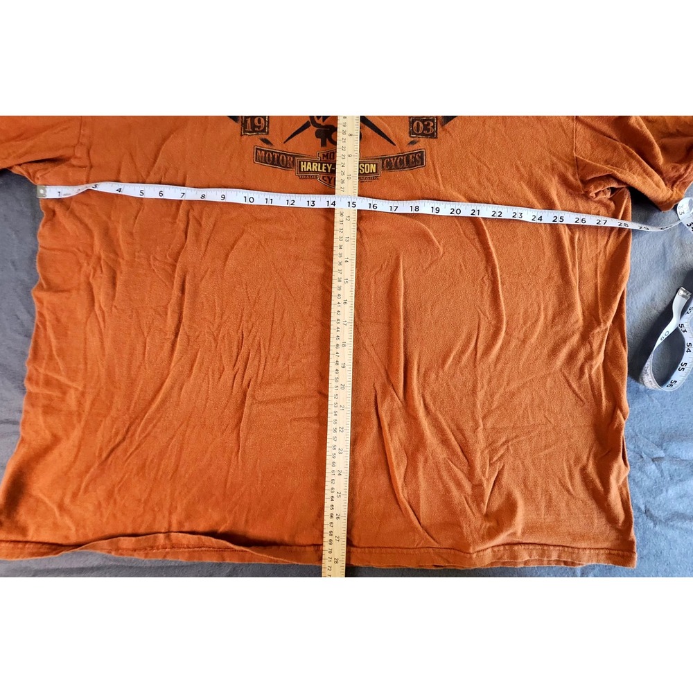 Harley Davidson HDMC port richey, fl orange mens sz 3XL shirt biker double-sided - Picture 5 of 5